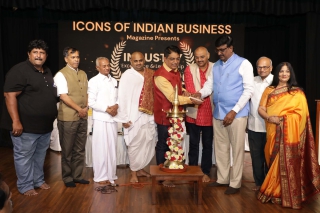 Event - Lamp was lit by Dr. M. R Venkatesh (President, Sri Thyagaraja Co-operative Bank Ltd, Vice-Chairman, BMTC Bangalore) & Mr. Bhasker Rao (IPS, Ex. ADGP, Railways Force, AAP Leader)